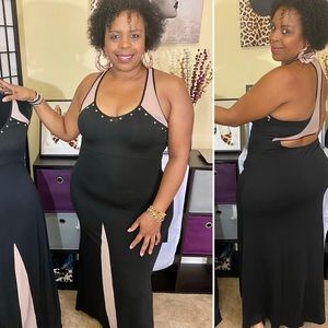 Color Block Black Maxi